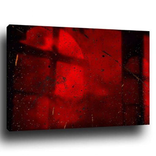 Tableau Abstrait Rouge Fond Noir Royaume Du Tableau