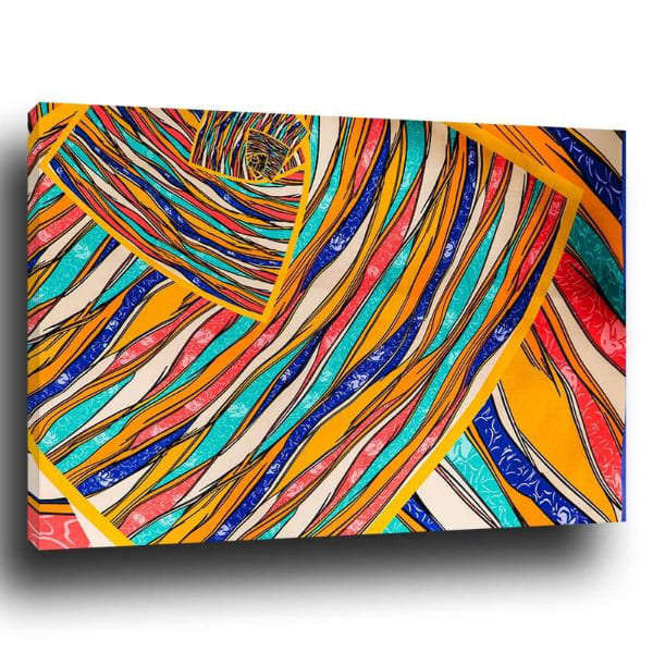 Tableau abstrait panorama de couleurs chaudes