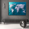Tableau Carte Du Monde Origami au mur