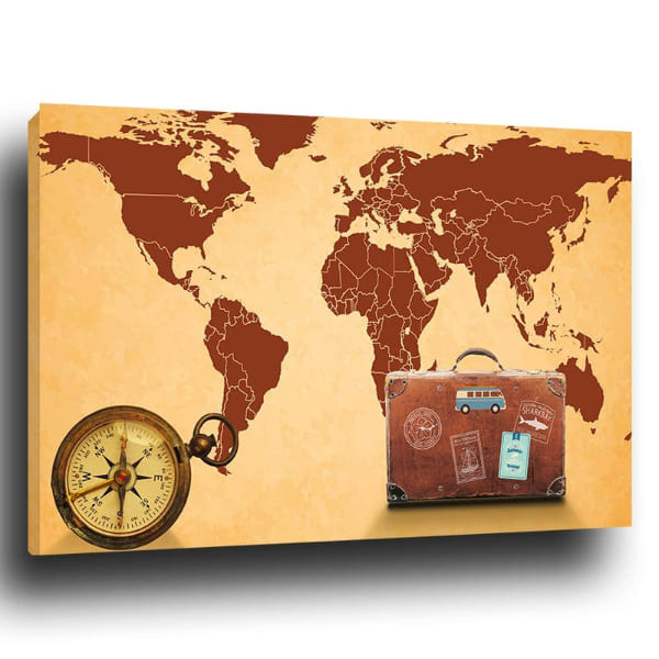 Tableau Carte Du Monde Voyage - Royaume du Tableau