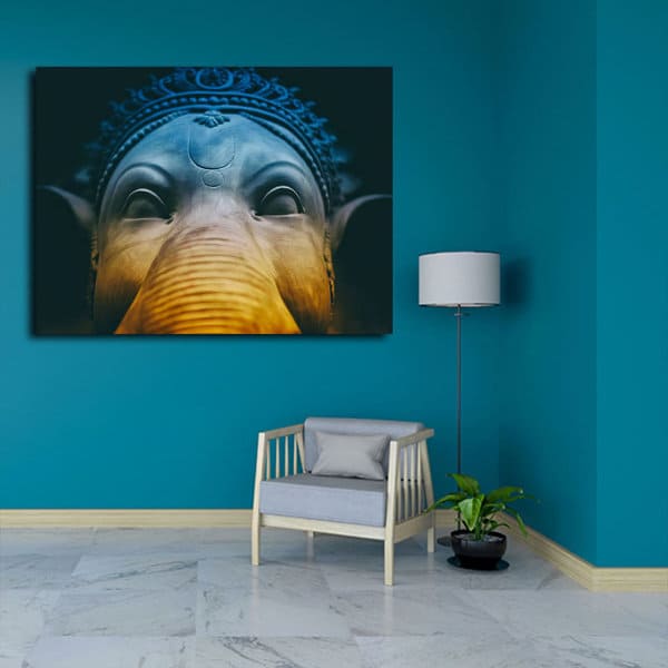 Tableau Éléphant Indien au mur