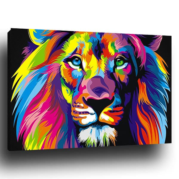 Tableau Lion Pop Art Couleur