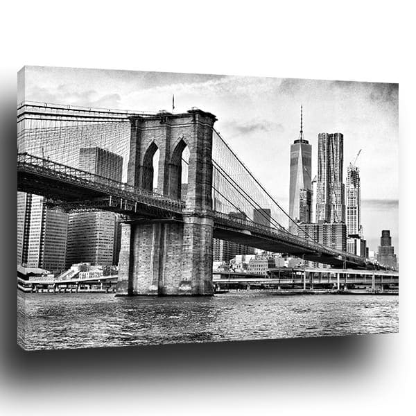 Tableau New York Pont De Brooklyn Noir Et Blanc