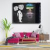 Tableau Street Art Moderne au mur