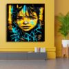 Tableau Street Art Graff Visage au mur