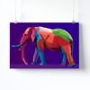 Tableau Éléphant Pop Art Version Affiche Photo Imprimée