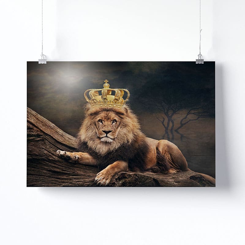 Tableau Lion King Version Affiche Photo Imprimée
