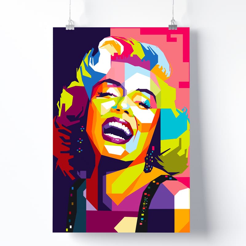 Tableau Pop Art Marilyn Monroe Version Affiche Photo Imprimée