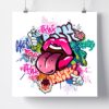 Tableau Street Art Pop Art Version affiche photo imprimée