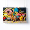 Tableau Street Art Simpsons Version Affiche Photo Imprimée