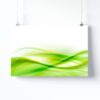 Tableau Abstrait Blanc Et Vert – Image 3
