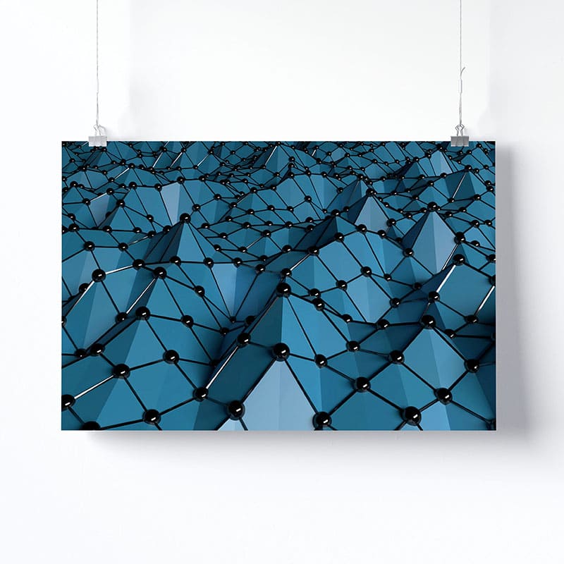 Tableau Abstrait Moderne Bleu - Royaume du Tableau