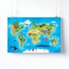 Tableau Carte Du Monde Drapeaux – Image 3