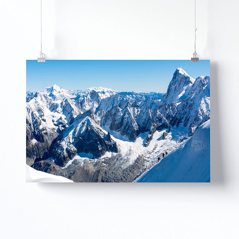 Impression sur toile montagnes paysage 100x75 cm xxl tableau