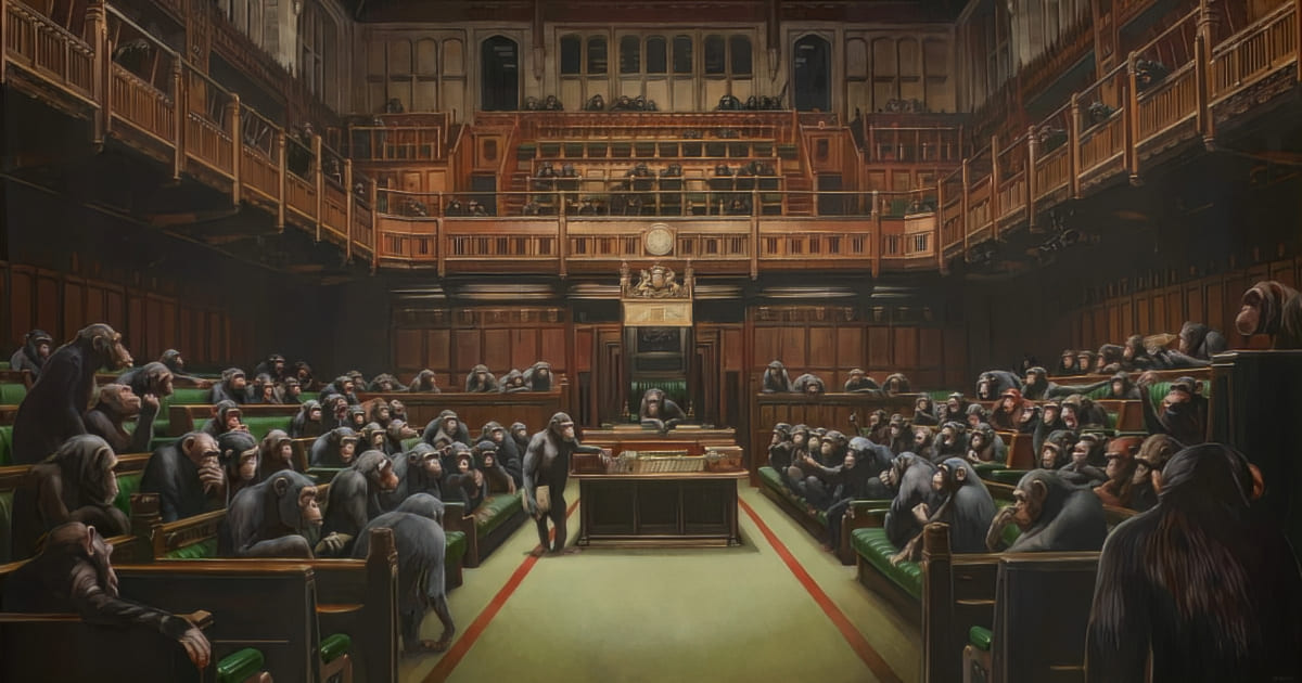 "Devolved Parliament" de Banksy