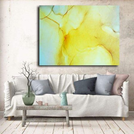 Tableau Abstrait Couleur Pastel au mur