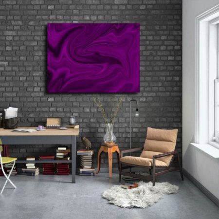 Tableau Abstrait Prune au mur