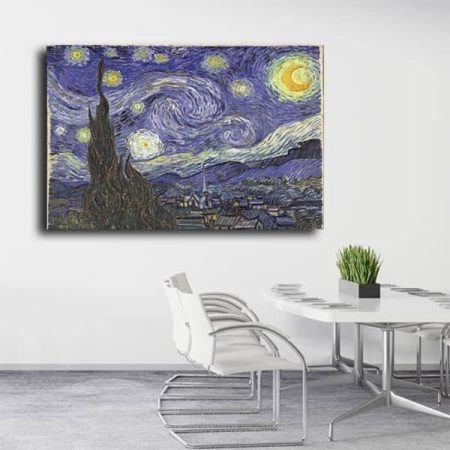 Tableau Arbre Van Gogh au mur