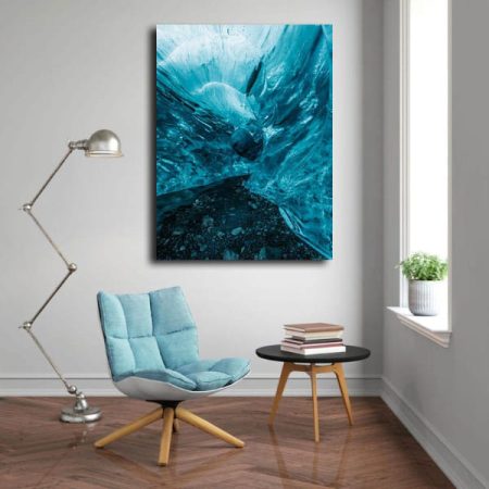 Tableau Bleu Turquoise au mur