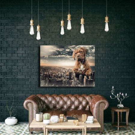 Tableau Chien Moderne au mur