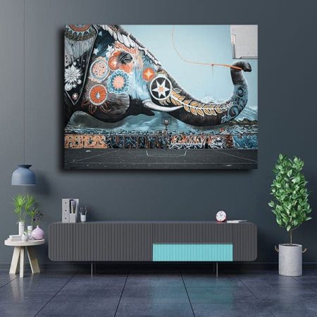 Tableau Contemporain Éléphant au mur