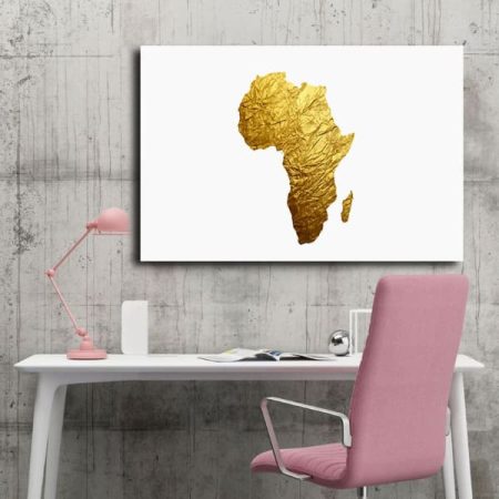 Tableau Doré Afrique au mur