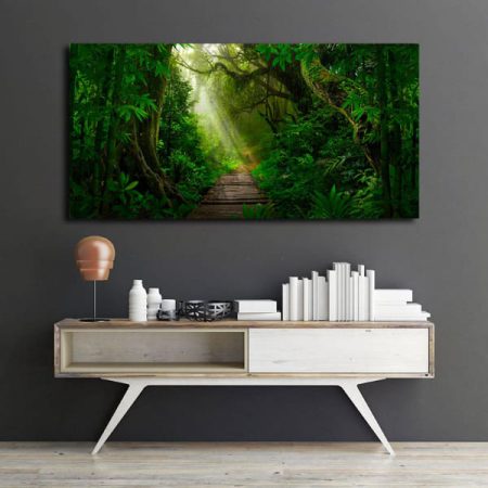 Tableau Jungle Panoramique au mur