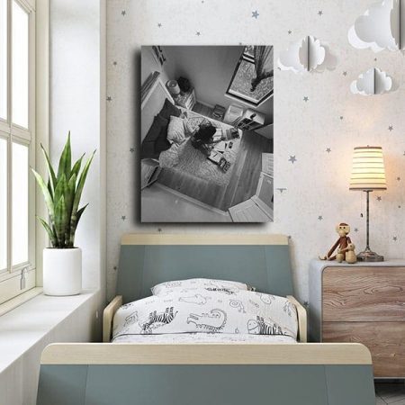 Tableau Noir Et Blanc Chambre au mur