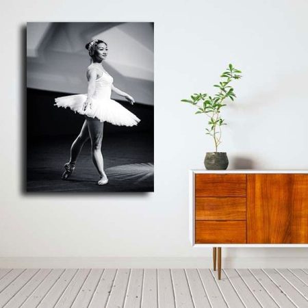 Tableau Noir Et Blanc Danseuse au mur