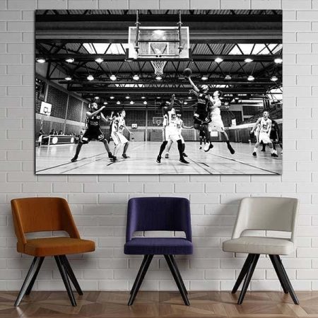 Tableau Noir Et Blanc Sport au mur