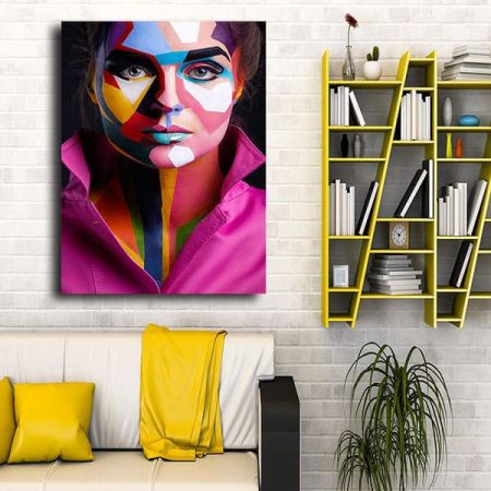 Tableau Pop Art Femme au mur