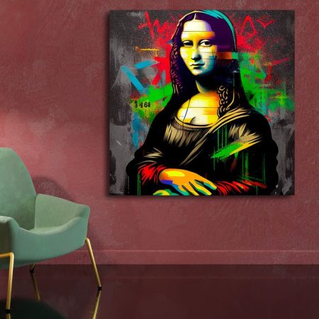 Tableau Street Art Mona Lisa au mur