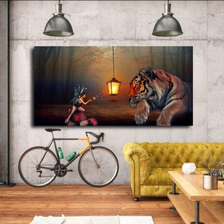 Tableau Tigre Moderne au mur